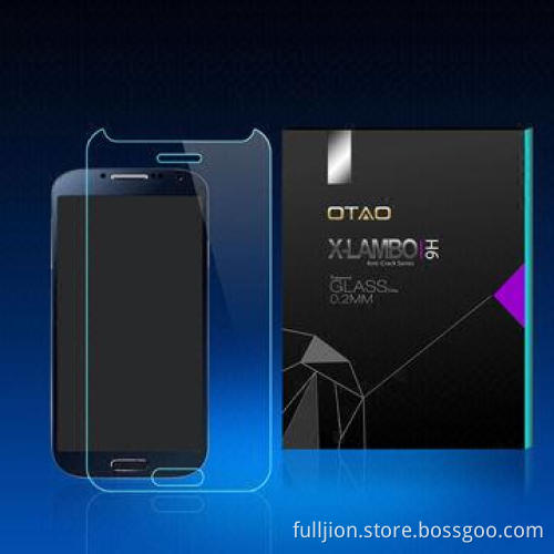 New coming 0.2mm curved edge tempered-glass screen protector for Samsung S4